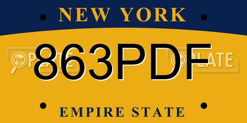 863PDF New York License Plate