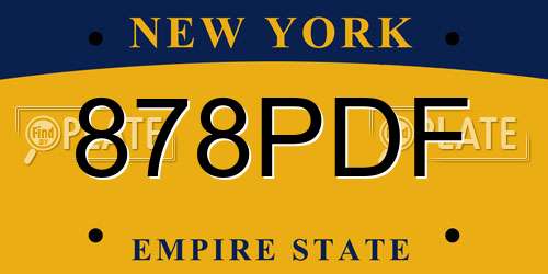 878PDF New York License Plate