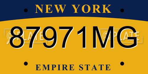 87971MG New York License Plate