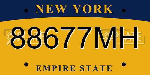 88677MH New York License Plate