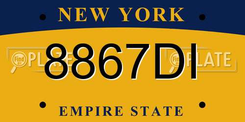 8867DI New York License Plate