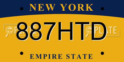 887HTD New York License Plate