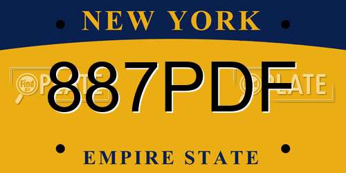 887PDF New York License Plate