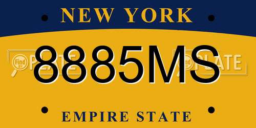 8885MS New York License Plate