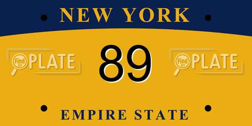 89 New York License Plate