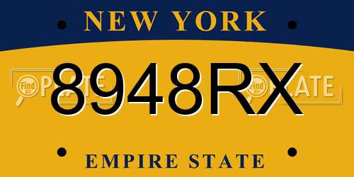 8948RX New York License Plate