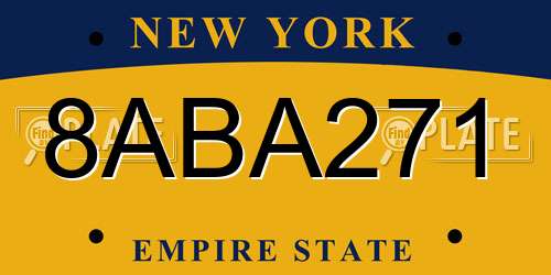 8ABA271 New York License Plate