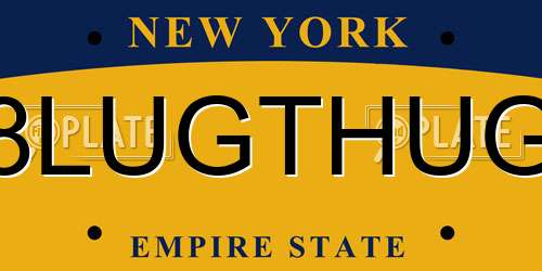 8LUGTHUG New York License Plate