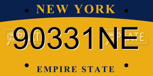 90331NE New York License Plate