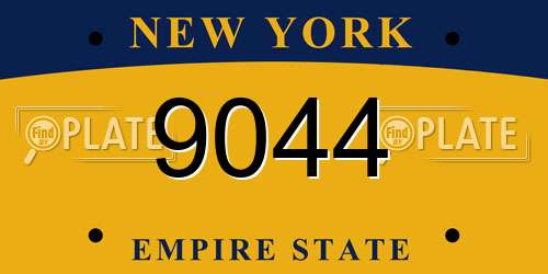 9044 New York License Plate