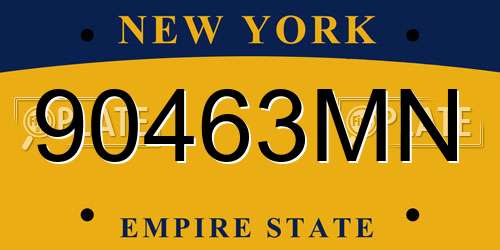 90463MN New York License Plate
