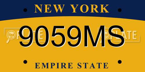 9059MS New York License Plate