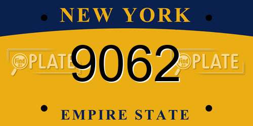 9062 New York License Plate