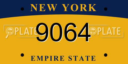 9064 New York License Plate