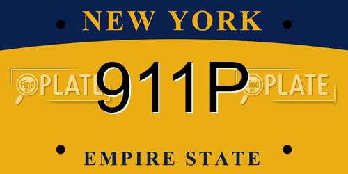 911P New York License Plate