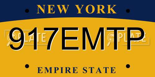 917EMTP New York License Plate