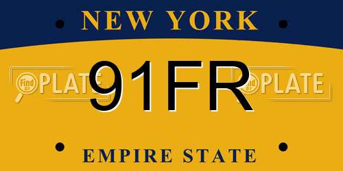 91FR New York License Plate