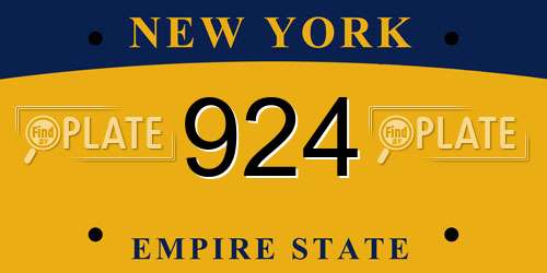 924 New York License Plate