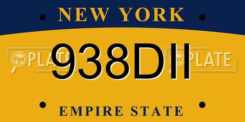 938DII New York License Plate