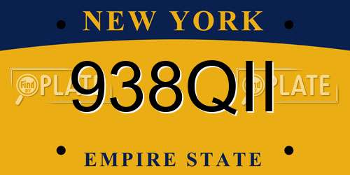 938QII New York License Plate