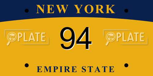 94 New York License Plate