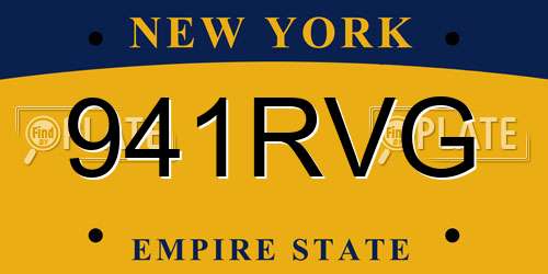 941RVG New York License Plate