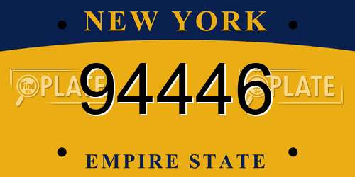 94446 New York License Plate