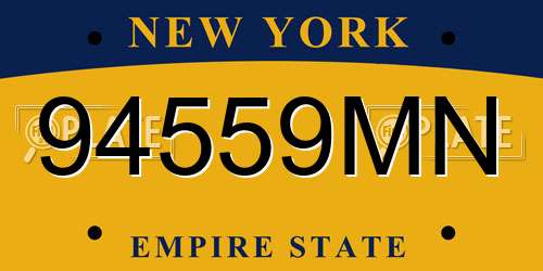94559MN New York License Plate