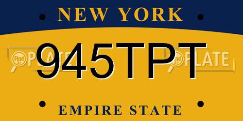 945TPT New York License Plate