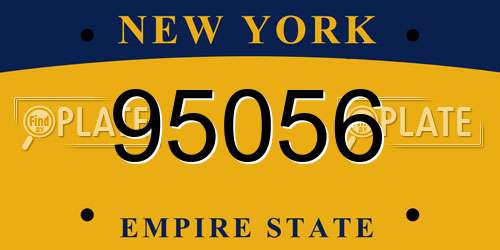 95056 New York License Plate