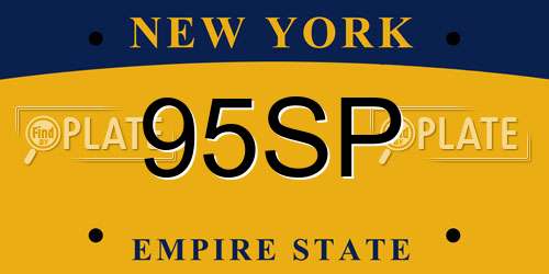 95SP New York License Plate
