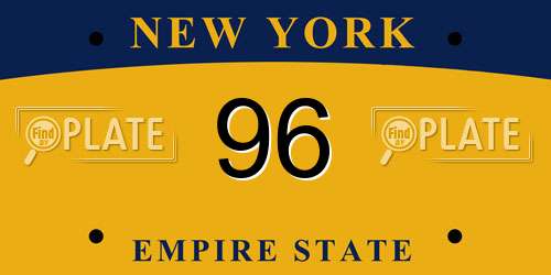 96 New York License Plate