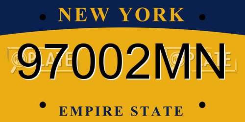 97002MN New York License Plate