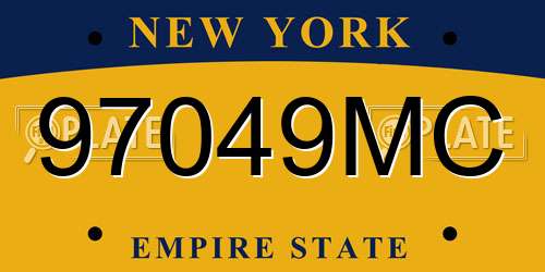 97049MC New York License Plate