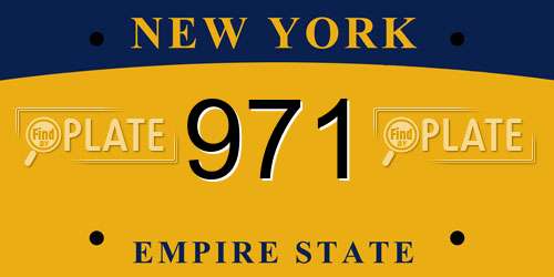 971 New York License Plate