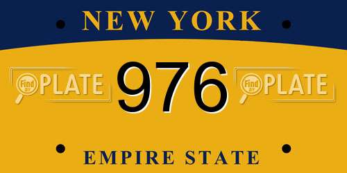 976 New York License Plate