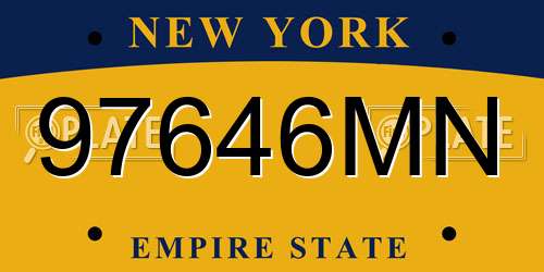 97646MN New York License Plate