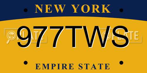 977TWS New York License Plate