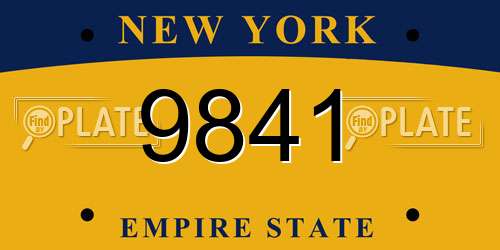 9841 New York License Plate