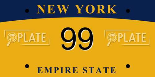 99 New York License Plate