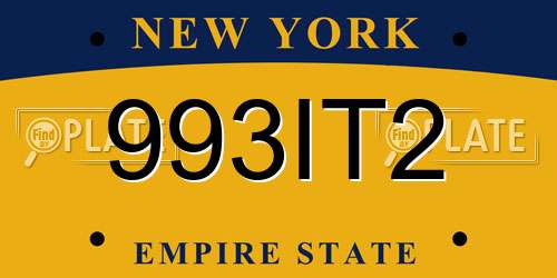 993IT2 New York License Plate