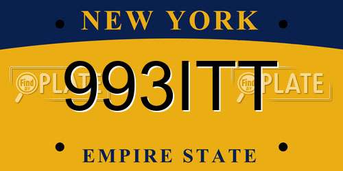 993ITT New York License Plate