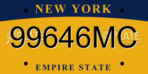 99646MC New York License Plate