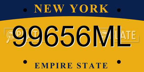 99656ML New York License Plate