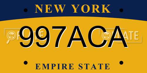 997ACA New York License Plate