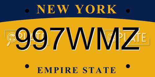 997WMZ New York License Plate