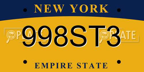 998ST3 New York License Plate