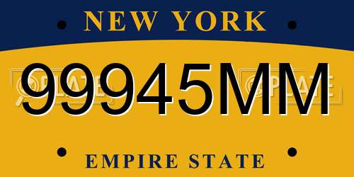 99945MM New York License Plate