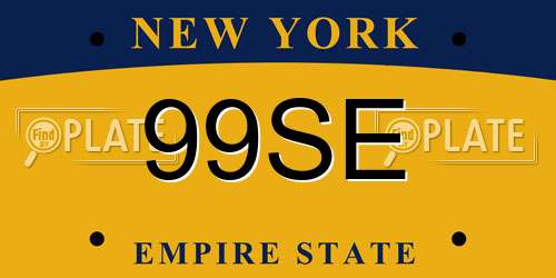 99SE New York License Plate