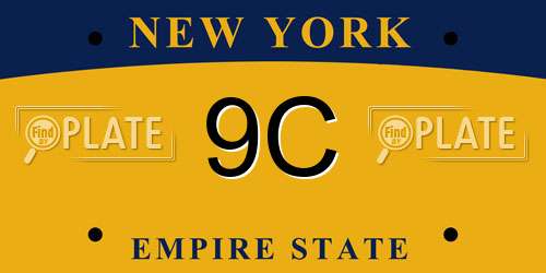9C New York License Plate
